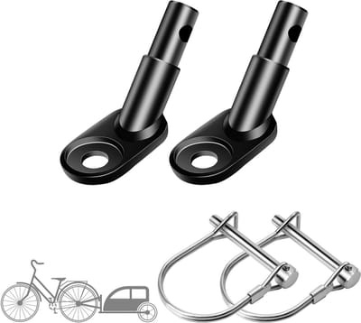 2-Piece Bicycle Trailer Coupling Clutch for Bikes with U Buckles - Universal Stainless Steel Tow Bar .