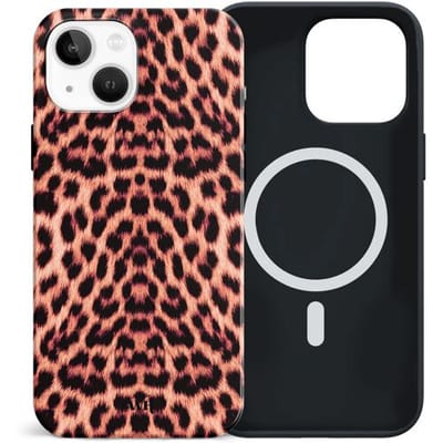 xoxo Wildhearts siliconen hoesje geschikt voor iPhone 13 hoesje - Leopard Dream - Magnetisch telefoonhoesje - Magneet case - Kwalitatieve backcover - TPU materiaal - Tijgerprint - Luipaardprint - Dierenprint