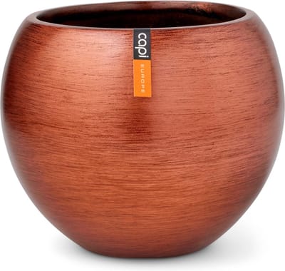 Capi Europe - Vaas bol Retro Gold & Copper - 10x9 - Koper - Opening Ø7 - Bloempot voor binnen - 5 jaar garantie - BRTC101