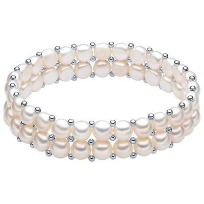 Valero Pearls Parel armband Sterling zilver Gekweekte zoetwaterparels wit