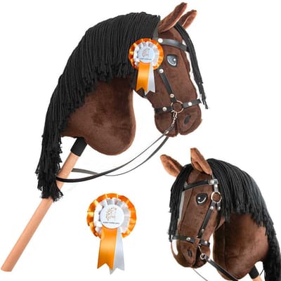 Hobby Horse Land - Hobby Horse "Jump Star" - Inclusief halster - Stokpaard - A3