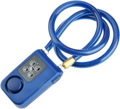 Ronte - Fietsslot met alarm en antidiefstal kettingslot voor bike gate in de kleur blauw.