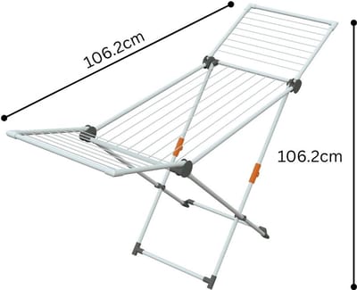 DailySupplies® Droogmolen met Voet voor Camping & Thuis - Wasrek Staand - Droogrek Inklapbaar - Grijs