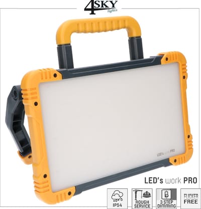 15 watt Accu LED werklamp 1500 Lumen 5000K IP54 IK07 2 jaar garantie