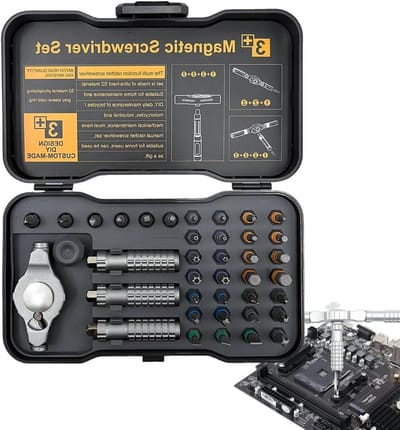 Magnetische Ratelschroevendraaier Set - Precisie Schroevendraaierset - Dagelijks Reparatie Werk - 39-delige Set - 16 x 9.3 x 3.6 cm