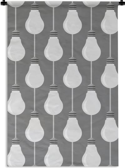 Wandkleed - Wanddoek - Lampen - Patronen - Retro - 60x90 cm - Wandtapijt