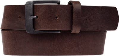 Petrol Industries Riem Heren - Broekriem - Verstelbaar - Leer - Bruin - 85 cm - S