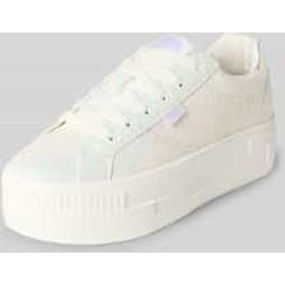 Glanzende sneakers met labeldetail model 'PAIRED GLAM'