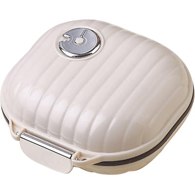 Boîte de Rangement de Voyage Étui à Médicaments Portable Mini Boîte à Bijoux Grande Capacité pour Extérieur Maison Carrée XL white