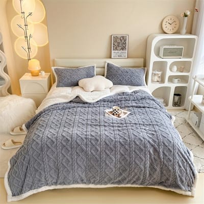 Livano Zacht Dekbed - Beddengoed - Dekbedovertrek - Inclusief 2x Kussensloop - Teddy - 150x200cm - Grijs