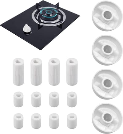 Oven Bedieningsknoppen - Vervangende Knoppen - Keuken Apparaten - Universeel Ontwerp - 41 mm Diameter - Zwart