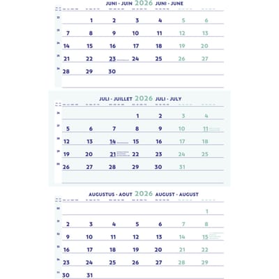 3-Maandkalender 2027 Brepols 30x43cm