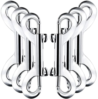 Dubbele Haak Clips - Metaal Karabijn Sluitingen - Sleutelhouder Bevestiging - Zink Legering Materiaal - 9 cm Lengte - Zilverkleurig