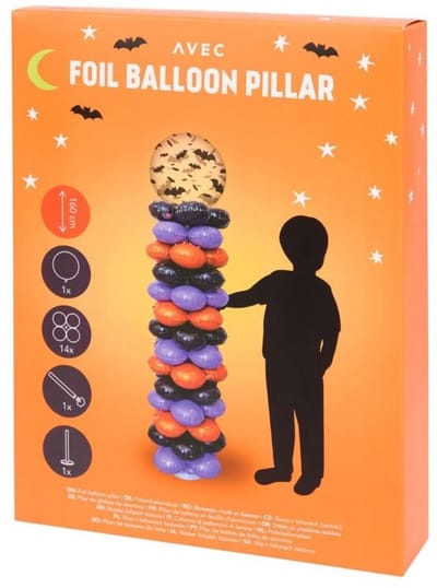 Halloween Folieballon Pilaar Vleermuis - Halloween Decoratie - Halloween Ballonnen - Halloween Kostuum
