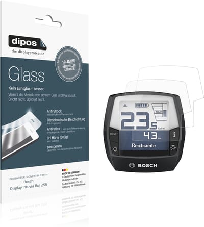 dipos – 2x Matte Pantserfolie geschikt voor Bosch Display Intuvia Bui 255 | 9H Screenprotector