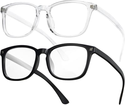 2 Pack Blue Light Blocking Reading Glasses for Eye Strain Relief