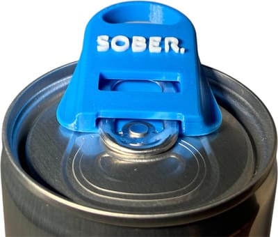 SOBER. Blikjes Opener & Sluiter 2-Pack - Herbruikbare Blik Clip - Blikjes Opener - Blik Afsluiter - Ideaal voor Festivals, Feesten & Camping - Blauw