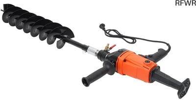 RFWR® Elektrische Grondboor 120 mm - Steekbare Boormachine voor Tuin en Landbouw, 1,9 kW