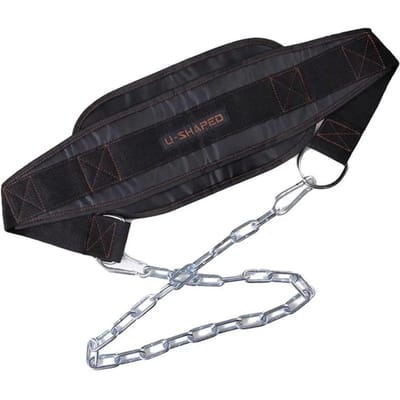 Gewichthefriem Dik neopreen met ketting Dipping Belt voor Pull Up Chin Up Kettlebell Halter Fitness Bodybuilding Gym Belt zwart