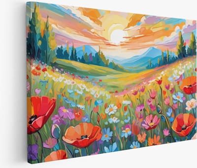 Saammp Muurcirkel Hout - Jonge Tijger tussen de Planten - Natuur - Dieren - Ø 80 - Wandcirkel - Wanddecoratie Cirkel - muurdecoratie Woonkamer - Slaapkamer decoratie - Rond Schilderij