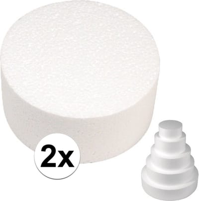 Rayher hobby Piepschuim vormen schijf - 2x - 20 cm breed en 7 cm dik - Figuren - Knutselen