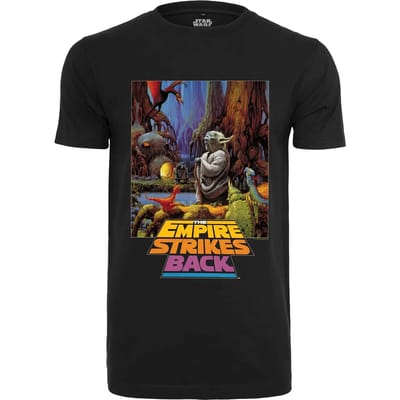 Merchcode Star Wars - Star Wars Yoda Poster Heren T-shirt - M - Zwart