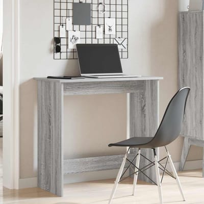 vidaXL - Bureau - 80x40x75 - cm - bewerkt - hout - grijs - sonoma - eikenkleurig