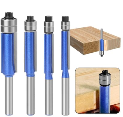 Flush Trim Router Frees - Afvlakfrees Bit - Precisie Houtbewerking - Legering Met Lager - 635 mm Schacht - Metaal