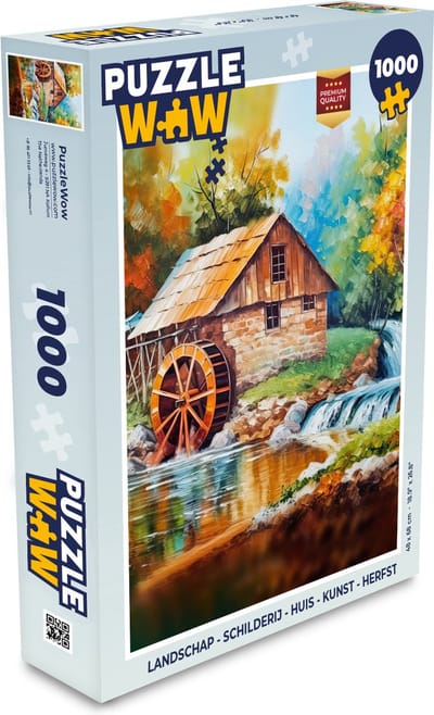 Puzzel Landschap - Schilderij - Huis - Kunst - Herfst - Legpuzzel - Puzzel 1000 stukjes volwassenen