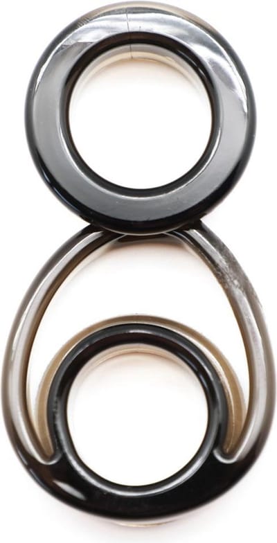 Dual Cockring Zwart - Penisring - Stimulerend voor mannen - Spannend voor koppels - Sex speeltjes - Sex toys - Erotiek - Sexspelletjes voor mannen en vrouwen – Seksspeeltjes - Cockring man - Cockringen - Cock ring