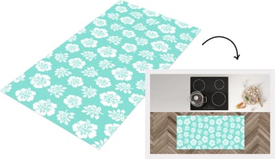 Keukenloper - Loper keuken - Hawaii - Hibiscus - Bloem - Patronen - 120x60 cm - Keukenloper vinyl