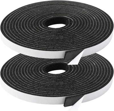 Schuimontwerp 12x3 MM Afdichtingstape Hoge dichtheid Foam Seal Tapes voor raamdeur - Geluiddicht - Isolatie - 4 M x 2 Rollen