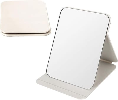 Draagbare opvouwbare make-upspiegel 16 x 11 cm voor kantoor en reizen