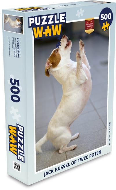 Puzzel Jack Russel hond op twee poten - Legpuzzel - Puzzel 500 stukjes