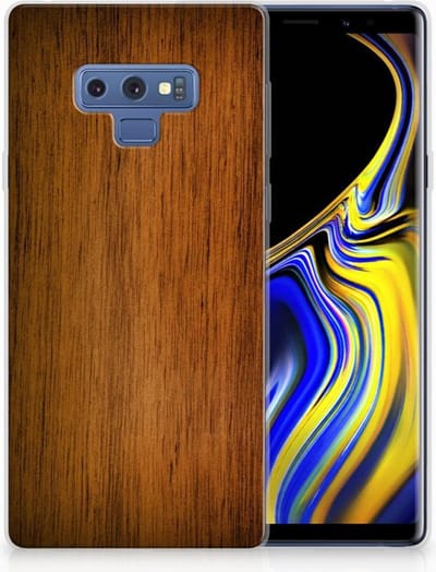 TPU Hoesje voor Samsung Galaxy Note 9 Bumper Hoesje Donker Hout