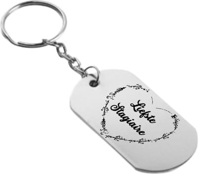 Akyol - Liefste Stagiaire Sleutelhanger - Afscheidscadeau stagiaire - Afscheid stagiaire - Cadeau stagiaire - Stagiair - Stage - Student - Opleiding - Leuk kado voor iemand die stage loopt - 2,5 x 2,5 CM