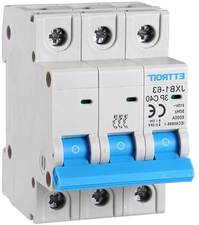 Driepolige Schakelaar - Thermische Schakelaar - Installatie Beveiligen - Automatische Stroomonderbreker - 3 DIN Modules - Wit