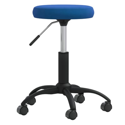 vidaXL - Eetkamerstoel - fluweel - blauw
