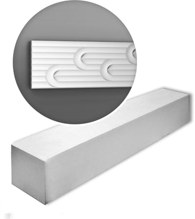 Orac Decor W212-box MODERN VALLEY LOOP 1 doos 10 stukken 3d muurpaneel Lijstwerk modern design wit | 20 m