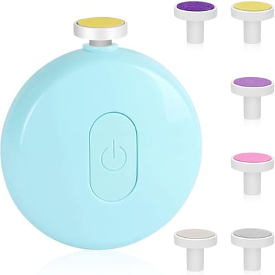 Elektrische nagelvijl voor baby's 6-in-1 - Veilige nageltrimmer met 6 opzetstukken - Stil en draagbaar