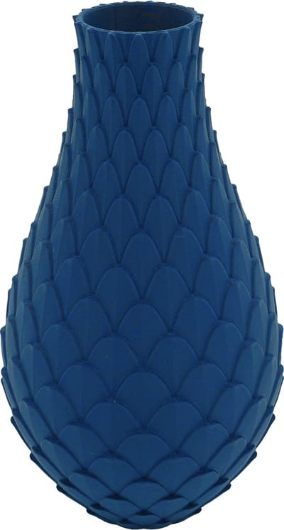 Sirena design vaas – Decoratieve vaas - Donker blauw - 3d geprinte vaas – geschikt voor droogbloemen - 25CM
