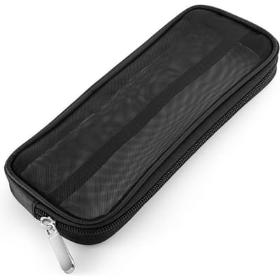 Reisetui voor make-upkwasten Cosmetische toilettas Organizer voor mannen vrouwen Schoonheidsgereedschap Mesh Kit Etui Wasopbergaccessoires zwart