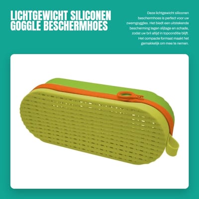 Dailygoods- Goggle Beschermhoes Lichtgewicht - Siliconen Hoes - Afvoergaten - Draagbaar - Zwembril Bescherming - Comfortabele Bescherming - Brilhoes