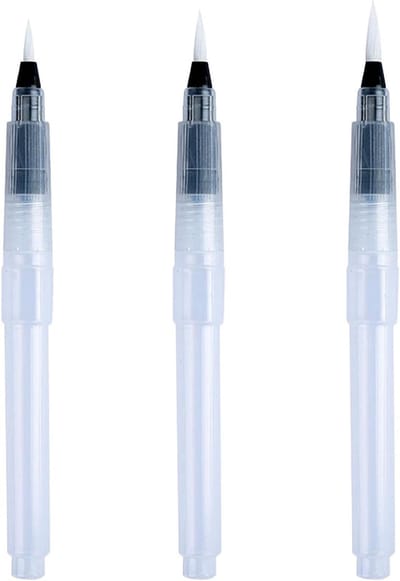 Aquarelpenseelstiften set van 3 - Voor kunstenaars - Aquarel schilderen - Blending & kalligrafie - Met waterreservoir