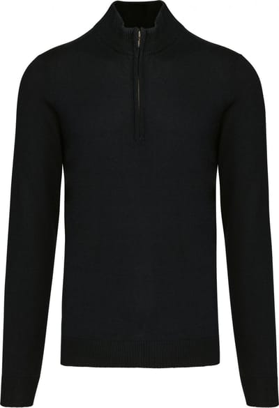 Pullover/Cardigan Heren M Kariban Rolkraag Lange mouw Black 50% Katoen, 50% Acryl