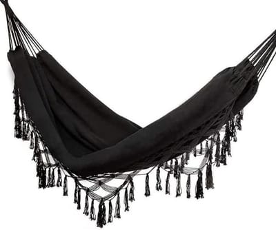 Hangmat - Schommelstoel - Buiten ontspannen - Sterk draagvermogen - 200x150cm - Zwart