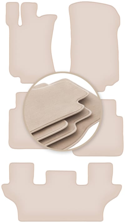 PREMIUM beige vloermatten voor: Mercedes R W251 / R251 / V251 7 personen 2005-2013