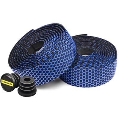 Fietsstuurlint van silicagel, ademende antislip stuurriemen voor racefietsen en fixed gear fietsen. marineblauwe kleur