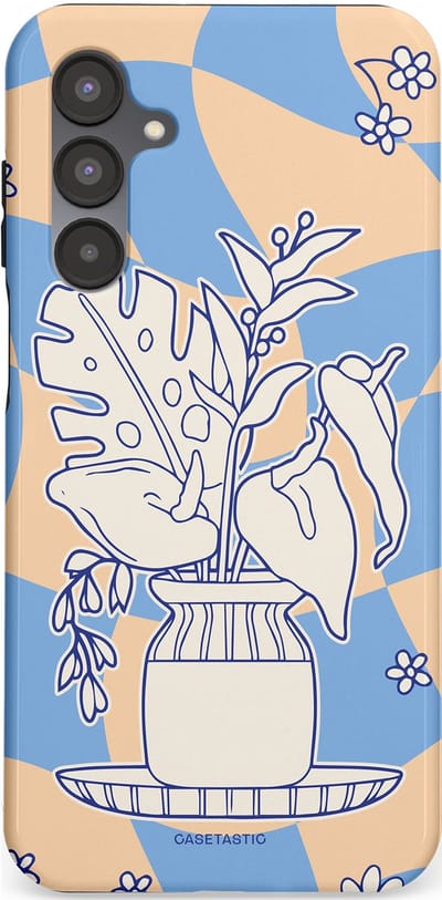 Casetastic Hoesje Geschikt voor Samsung A16 - Stijlvolle Beschermende Duo-layer Case - Bosje vol blauw