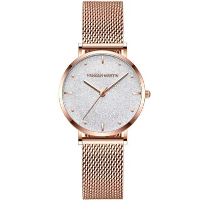 Hannah Martin Elegante Horloge | Rose | Grijze Wijzerplaat | Dames Horloges